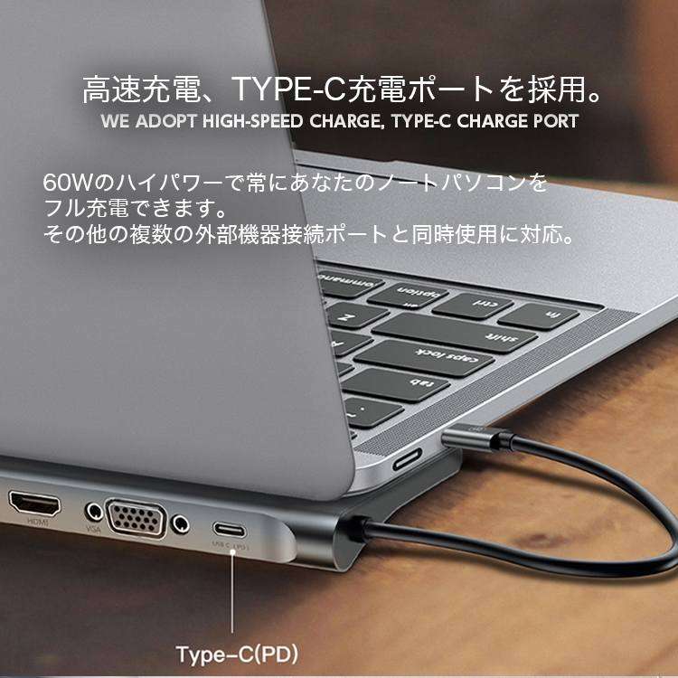 10in1 MacBook Pro マルチハブ USB Type C hub baseus-017
