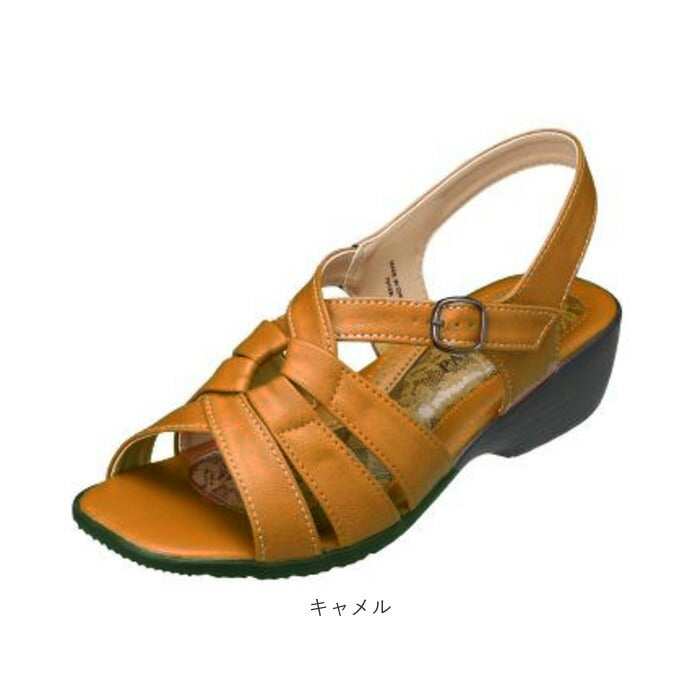 【レンガ・Lサイズ】 サンダル レディース 夏 通販 履きやすい ストラップサンダル パンジー pansy 歩きやすい 疲れにくい ローヒール おしゃれ シンプル サマーサンダル 軽量 軽い 抗菌 バックストラップ