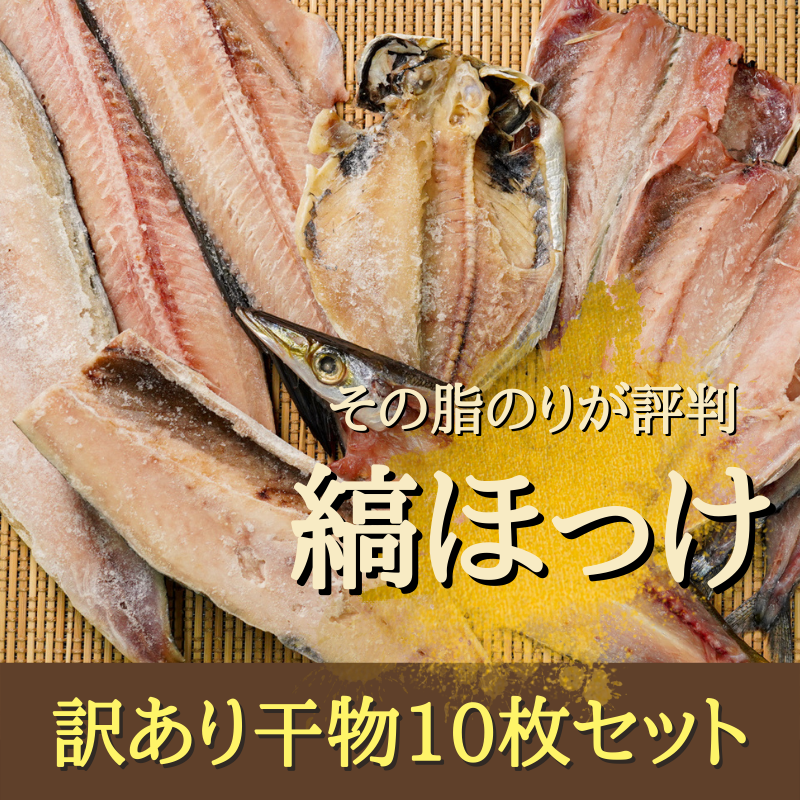 【訳あり】脂のりがいい！縞ほっけ干物（10枚セット）　干物　傷あり 訳あり おうちごはん プチ贅沢 無添加 国産 宮城産 グルメ お買得 まとめ買い 海鮮 縞ほっけ しまほっけ ホッケ ほっけ おつまみ 焼魚