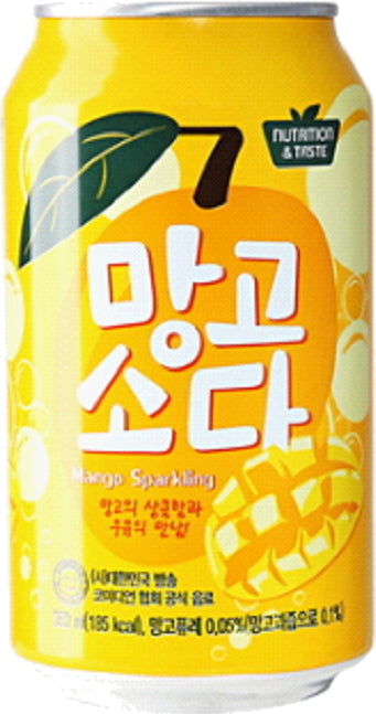 マンゴソーダ 350ml x 24本（1ケース）/韓国（在庫限りで販売終了）【エコ得】
