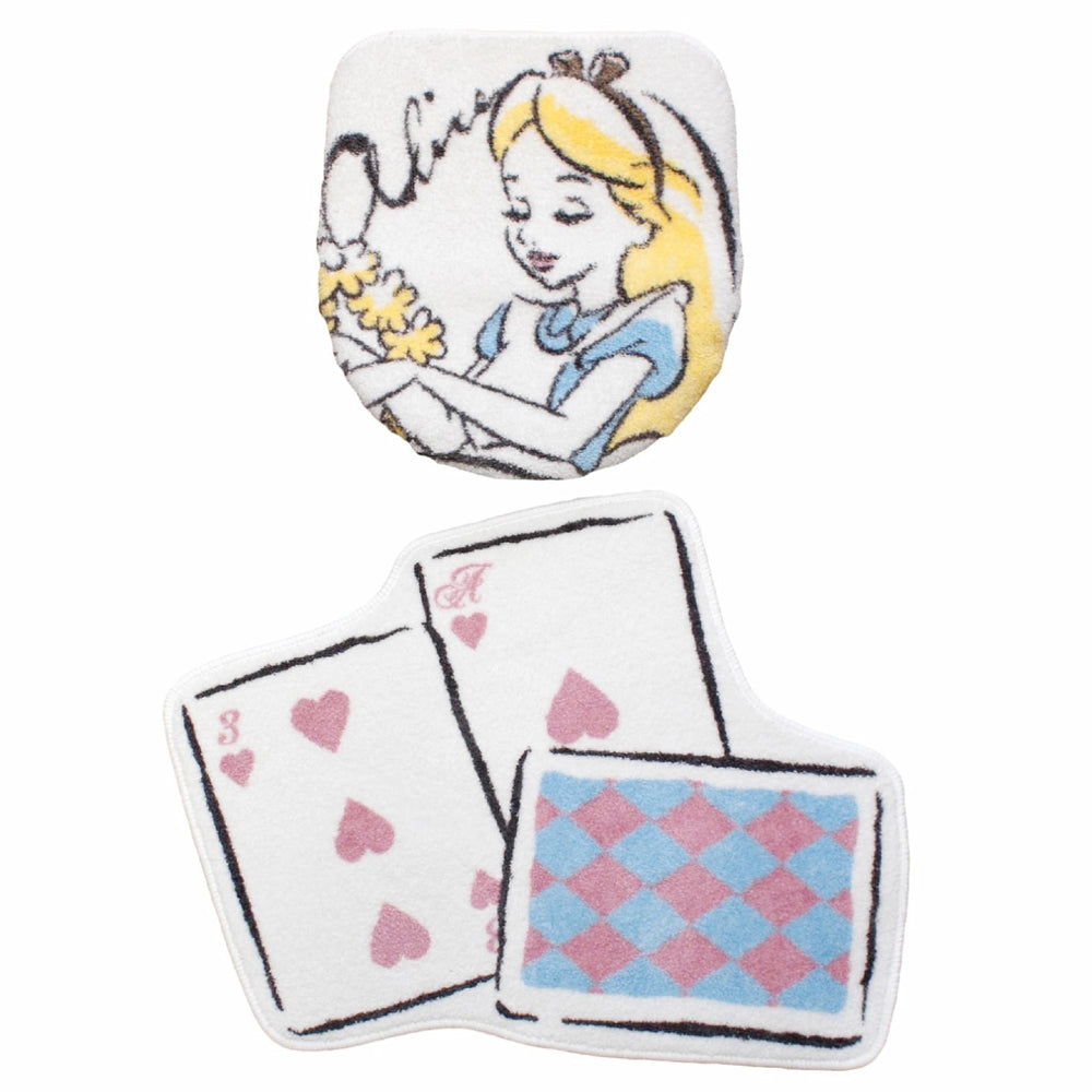 【アリス】 トイレマット セット おしゃれ 通販 トイレ フタカバー 2点セット キャラクター 大人 かわいい ディズニー Disney プリンセス ラプンツェル 美女と野獣 ベル シンデレラ アナ雪 エルサ