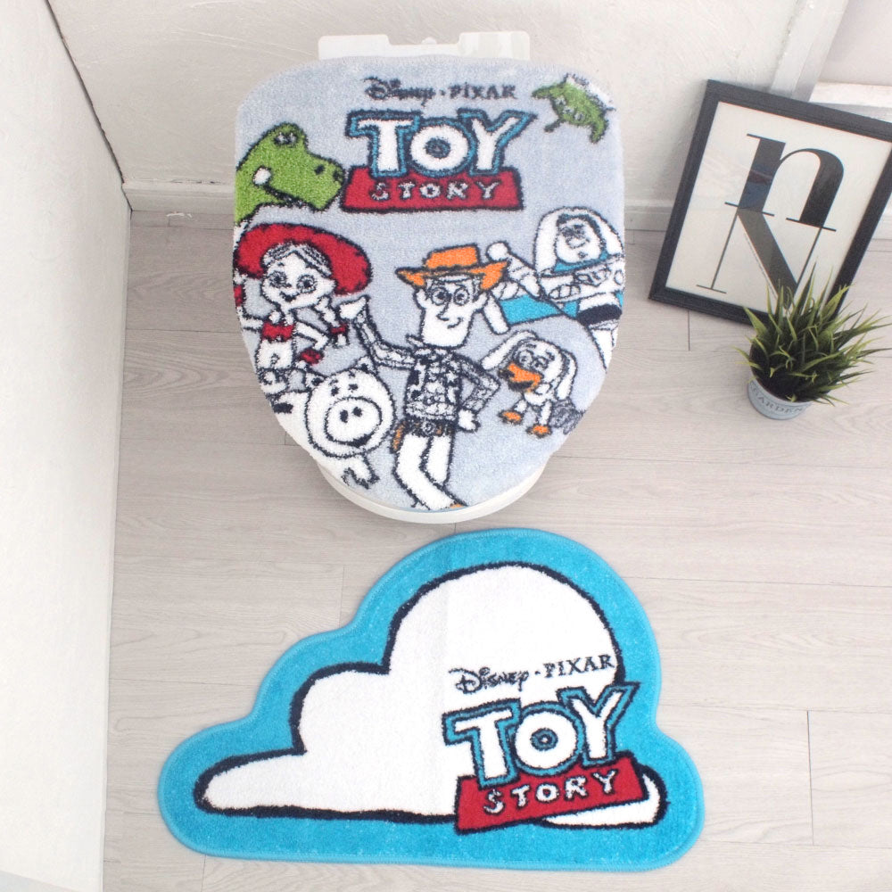 【トイストーリー】 トイレマット セット おしゃれ 通販 トイレ フタカバー 2点セット キャラクター 大人 かわいい ディズニー Disney プリンセス ラプンツェル 美女と野獣 ベル シンデレラ アナ雪 エルサ