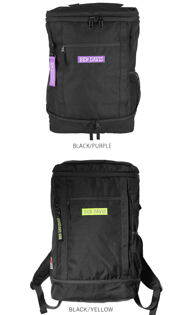 【BLACK/WHITE(A)・BDW-8011】 ベンデイビス リュック 通販 BEN DAVIS バックパック 大容量 30L ボックス型 通学 通勤 メンズ レディース おしゃれ 大人 かわいい ブランド 高校生 大学生 スクエアリュック