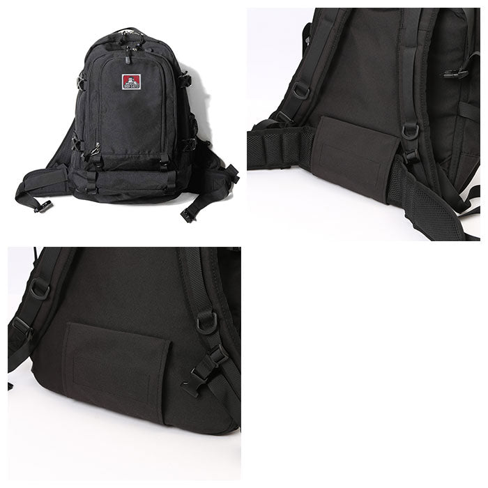 【BLACK・リュック】 BEN DAVIS ベンデイビス バックパック 大容量 通販 リュック デイパック リュックサック 34L 通学 通勤 レディース メンズ CAMP キャンプ ユニセックス 男女兼用 高校生 アウトドア 旅行