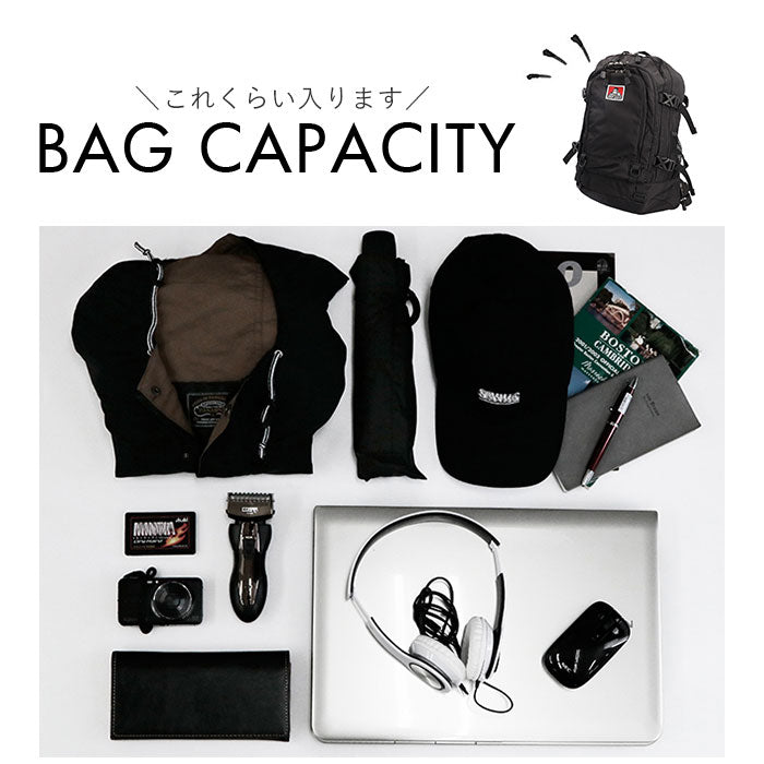 【BLACK・リュック】 BEN DAVIS ベンデイビス バックパック 大容量 通販 リュック デイパック リュックサック 34L 通学 通勤 レディース メンズ CAMP キャンプ ユニセックス 男女兼用 高校生 アウトドア 旅行