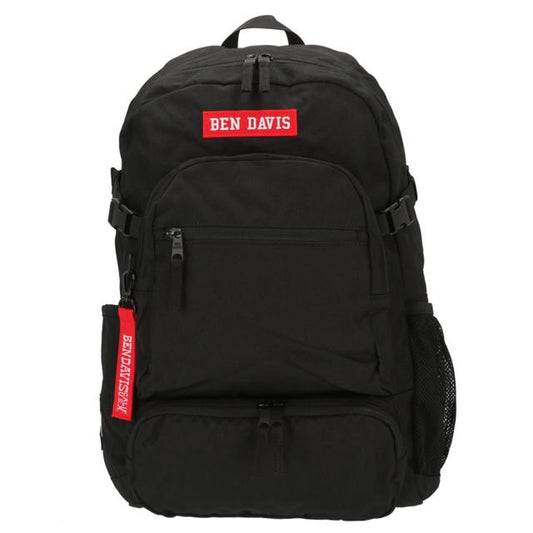 【BLACK/RED・BDW-8051】 通販 ベンデイビス リュック レディース メンズ 大容量 通学 通勤 A4 B4 ノートPC タブレット  男子 女子 旅行 部活 バックパック BEN DAVIS TRAVELLER DAYPACK トラベラーデイパック