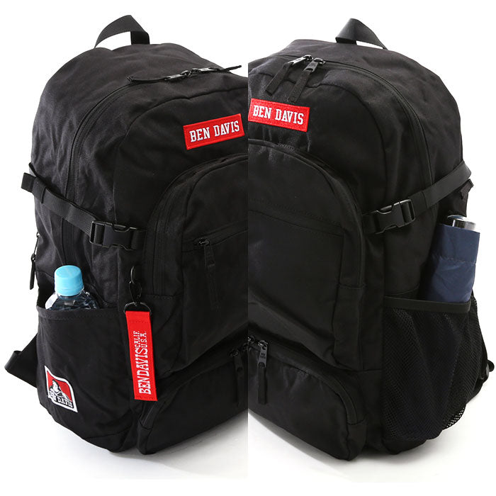 【BLACK/RED・BDW-8051】 通販 ベンデイビス リュック レディース メンズ 大容量 通学 通勤 A4 B4 ノートPC タブレット  男子 女子 旅行 部活 バックパック BEN DAVIS TRAVELLER DAYPACK トラベラーデイパック
