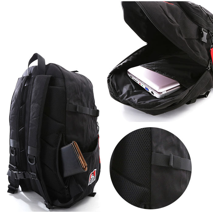 【BLACK/RED・BDW-8051】 通販 ベンデイビス リュック レディース メンズ 大容量 通学 通勤 A4 B4 ノートPC タブレット  男子 女子 旅行 部活 バックパック BEN DAVIS TRAVELLER DAYPACK トラベラーデイパック