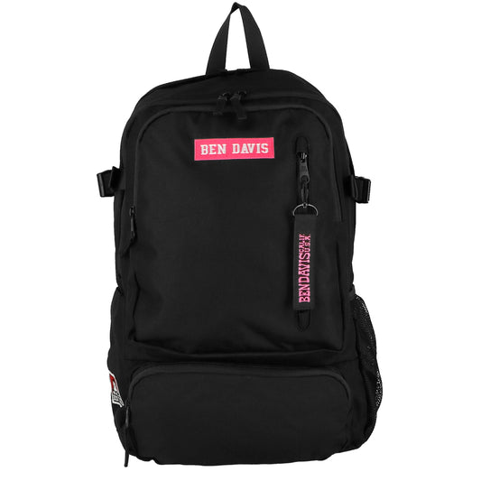 【BLACK/PINK・BDW-9272】 リュック メンズ ブランド 通販 BEN DAVIS ベンデイビス スポーツ 大容量 おしゃれ 黒 リュックサック シンプル 無地 ロゴ オシャレ a4 ママ レディース 通学 通勤 丈夫 軽量