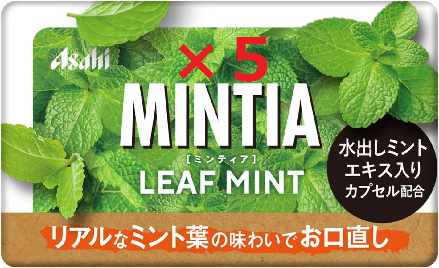 5個　アサヒグループ食品 ミンティア リーフミント 50粒