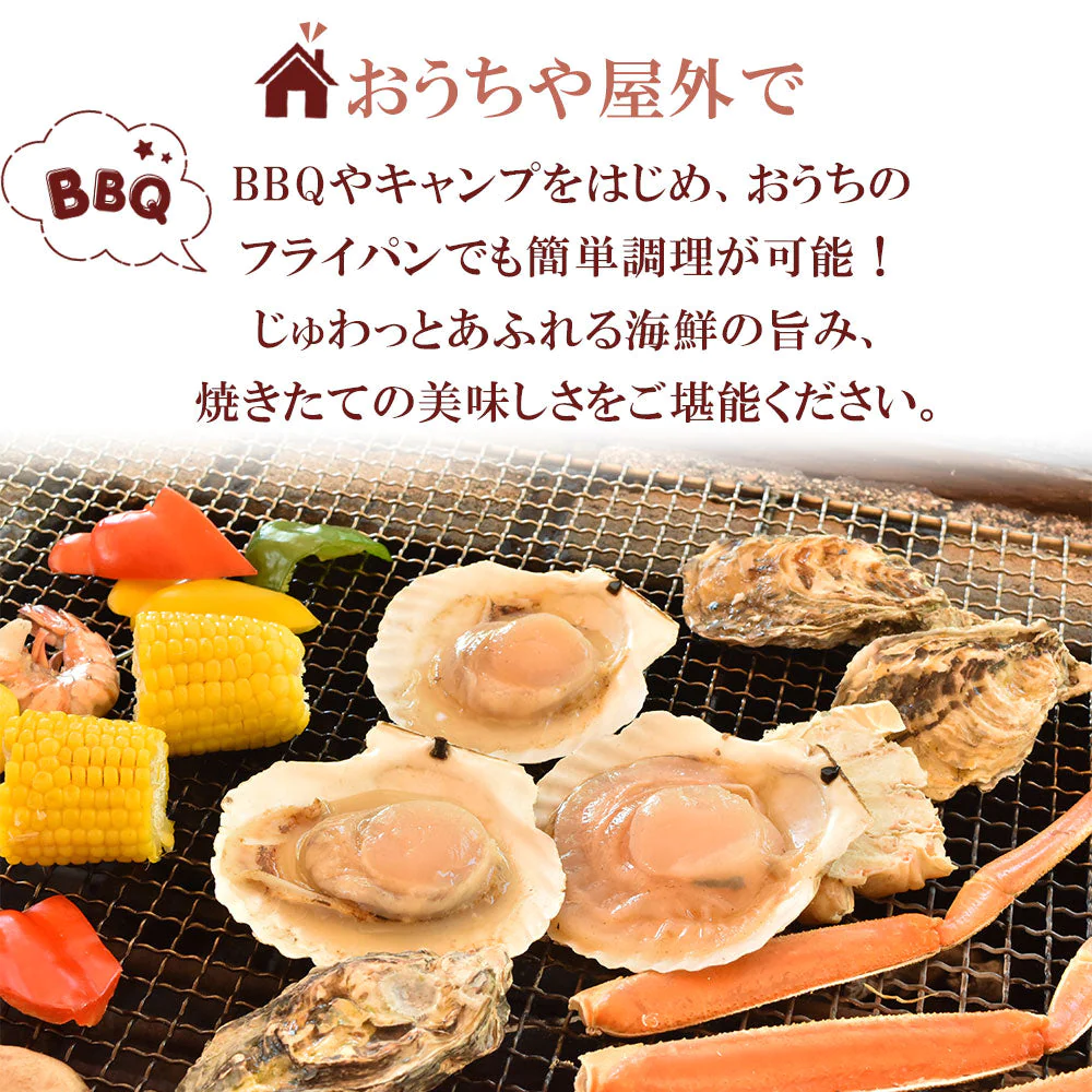 海鮮 BBQ セット 貝 2種 殻付き 牡蠣 6個 ほたて片貝 10枚
