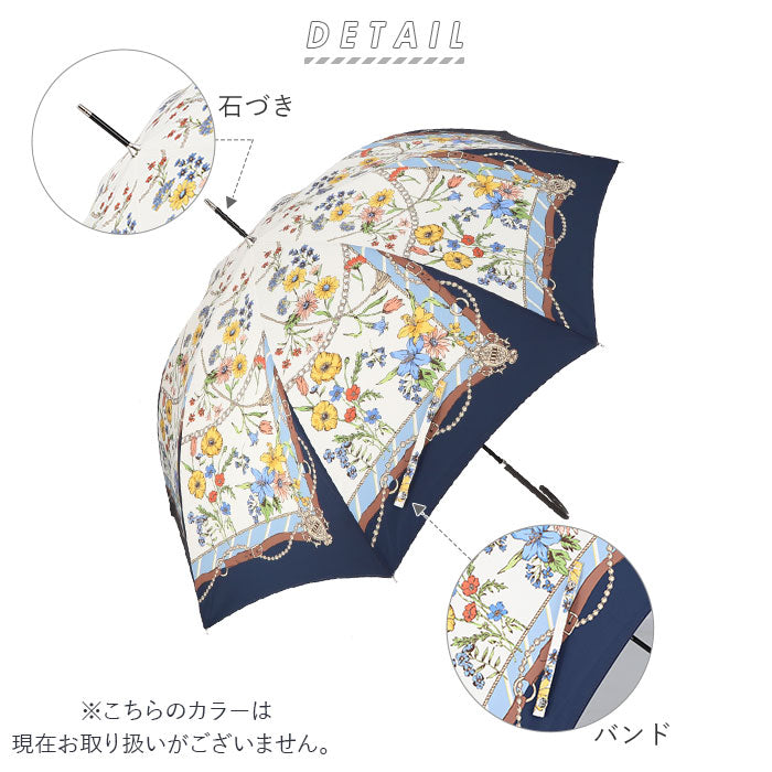 【2トーンチェック/ホワイト・長傘】 傘 レディース 長傘 通販 晴雨兼用 日傘 uvカット おしゃれ かわいい ブランド because ビコーズ 58cm 手開き 雨傘 雨晴兼用傘 かさ 婦人傘 アンブレラ 母の日 ギフト