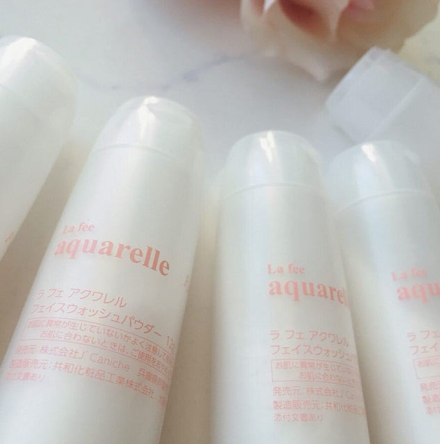 アクワレル aquarelle フェイスウォッシュパウダー 12g 5本セット ポーチ付 日本製