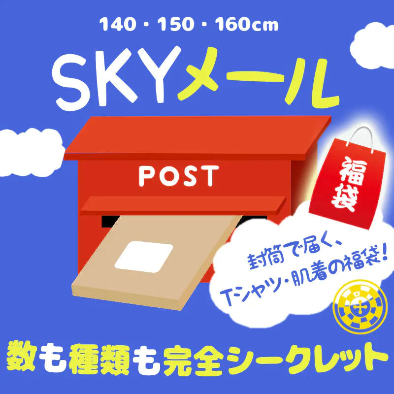 【150cm 男の子 2枚入り】 夏物Tシャツ・肌着 福袋「SKYメール」