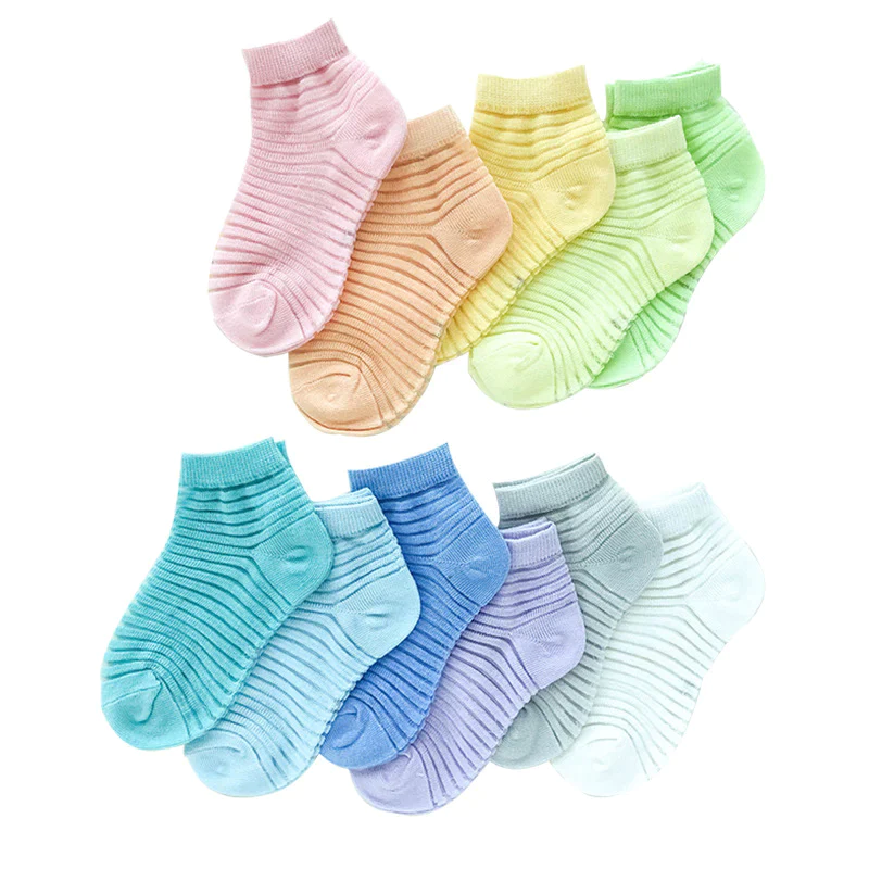 お徳5足セット　M：15-18cm（3歳ー5歳） 　子供靴下　冷感　ひんやり　カラフル　　韓国子供服　韓国風　ソックス　キッズ　ベビー
