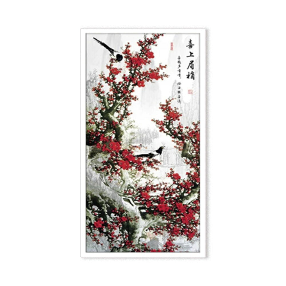 掛け軸 用 ポスター 梅の花 鳥 バード bird 風水 タペストリー 掛軸用 壁掛け 室内 インテリア おしゃれ 絵 玄関 部屋 和室 飾り 壁 風水グッズ 金運 開運祈願 金運祈願 風水 アイテム 開運 金運 財産運 出世運 恋愛運 幸福