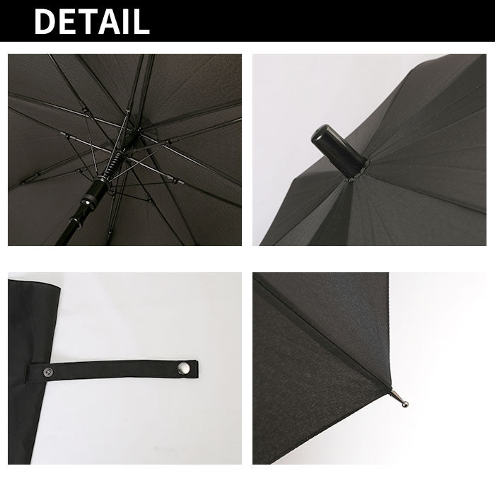 【無地ネイビー・長傘】 長傘 メンズ 通販 75cm 雨傘 ワンタッチ ジャンプ式 グラスファイバー 介護 送迎 大判 超大判 丈夫 かさ 傘 雨 通勤 通学 おしゃれ