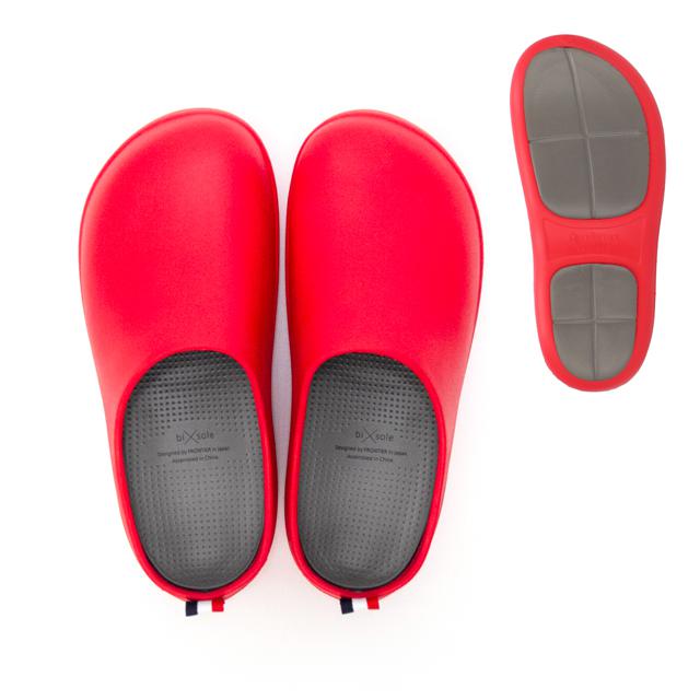 【Close.Red・L(25cm-25.5cm)】 サンダル 歩きやすい 庭 メンズ レディース おしゃれ シンプル オフィス 履きやすい ぺたんこ スリッパ 外履き スリッポン つっかけ ツッカケ 室内 屋内 ベランダ バルコニー 軽量