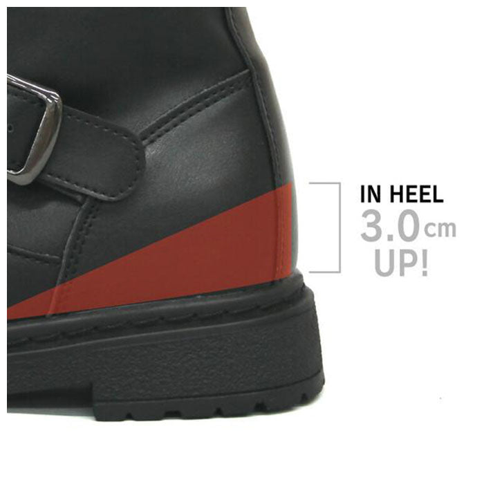 【BLACK・38(24cm)】 ブーツ レディース 通販 ショートブーツ エンジニアブーツ bullet jam バレットジャム BJ-18112 ワークブーツ ブランド ブラック 黒 ミドル丈ブーツ インヒール カジュアルシューズ