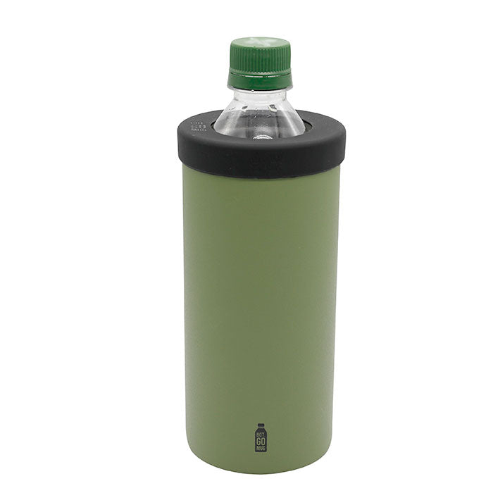 【グレー・BOT.GOMUG】 go mug 通販 l サイズ ペットボトル ホルダー 保温 保冷 おしゃれ かわいい 500ml タンブラー ステンレス BBQ アウトドア プレゼント ギフト コップ 結露 しない