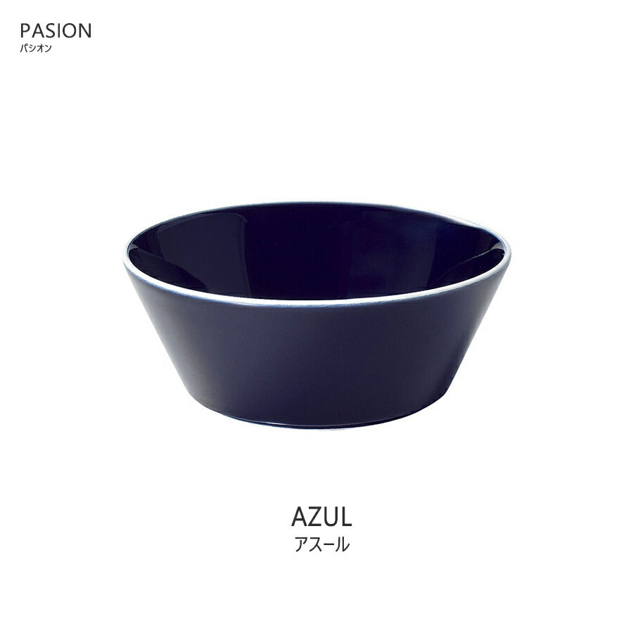 パシオン12cmボール アスール ネイビー 直径12cm 電子レンジOK 食洗機OK 食器 小鉢 サラダ デザート ボウル 国産 日本製 紺色 ネイビー 藍色 SNS映え インスタ映え PASION   陶器のふる里  trys光