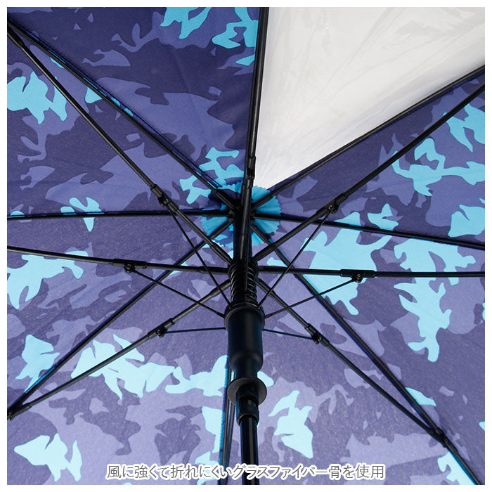 【ライジンNAVY】 傘 子供 55cm 通販 長傘 子ども 通学 登校 ジャンプ傘 丈夫 耐風 グラスファイバー骨 おしゃれ かっこいい 小学生 小学校 ギフト プレゼント 入学祝い ボーイズ キッズ 傘 SHEIL
