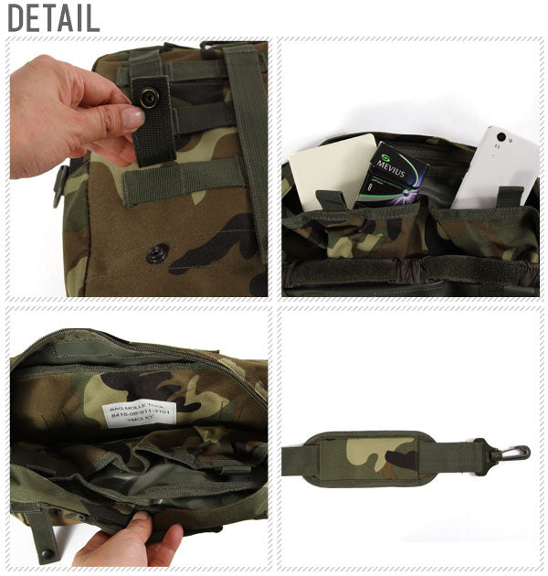 【3.コヨーテブラウン・MOLLEショルダー】 MOLLE ショルダーバッグ ボストンバッグ 旅行 定番 迷彩 ミリタリー 革 ショルダーバック 斜めがけ メンズ