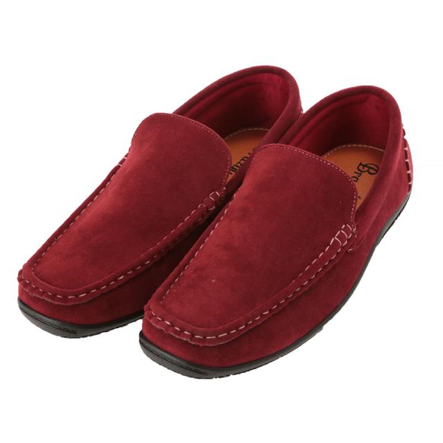 【WINE.ワイン・43(27-27.5cm)】 ドライビングシューズ ブラジリアン BRAZYLIAN スリッポン ベーシック オールシーズン リラックス 定番 プレーン シンプル ローカット デッメンズ靴 MD-BZ-1401 r-3-271