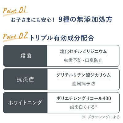 【2本セット】For fam(フォーファム)　トゥースジェル 薬用歯磨きジェル ホワイトニング 虫歯予防 口臭防止 グレープ グリーンアップルミント 子ども用 大人用