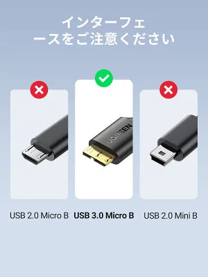 [UGREEN] USBケーブル Micro B to USB 3.0 A