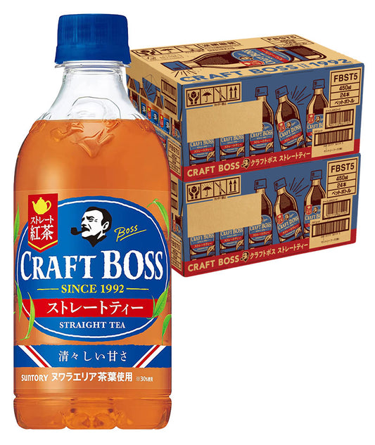 【送料無料】BOSS サントリー クラフトボス ストレートティー 450ml×2ケース/48本