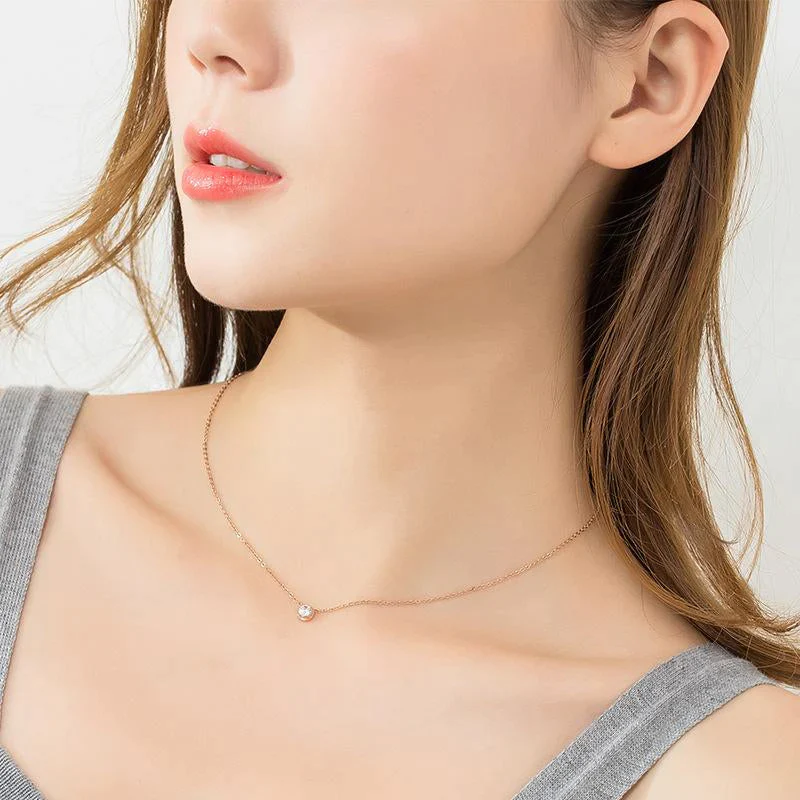 【KAUCHE限定価格】” ネックレス＆ブレスレット” 品番A01　上品な輝き一粒ダイヤ　 czダイヤ　アクセサリーセール 【ゲリラセール】