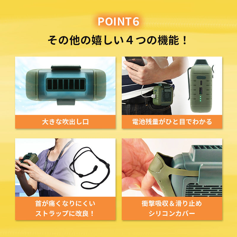 ベルトファン TOHO [RELICIA] ハンズフリーベルトファン RLC-BF60 最大14時間 携帯扇風機 腰掛扇風機 首掛扇風機 ポータブルファン ミニ扇風機 モバイルバッテリー 6000mAh アウトドア レジャー 屋外 PSE認証