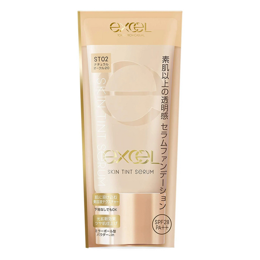エクセル excel スキンティントセラム ST02 ナチュラルオークル 20 普通〜やや明るめの自然な肌色 SPF28・PA++ セラムファンデーション SKIN TINT SERUM 35g