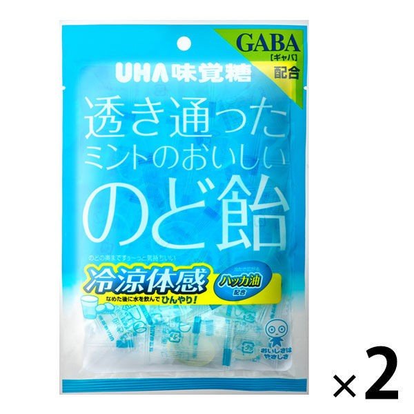 【たっぷり2袋+おまけ付き！】UHA味覚糖 透き通ったミントのおいしいのど飴