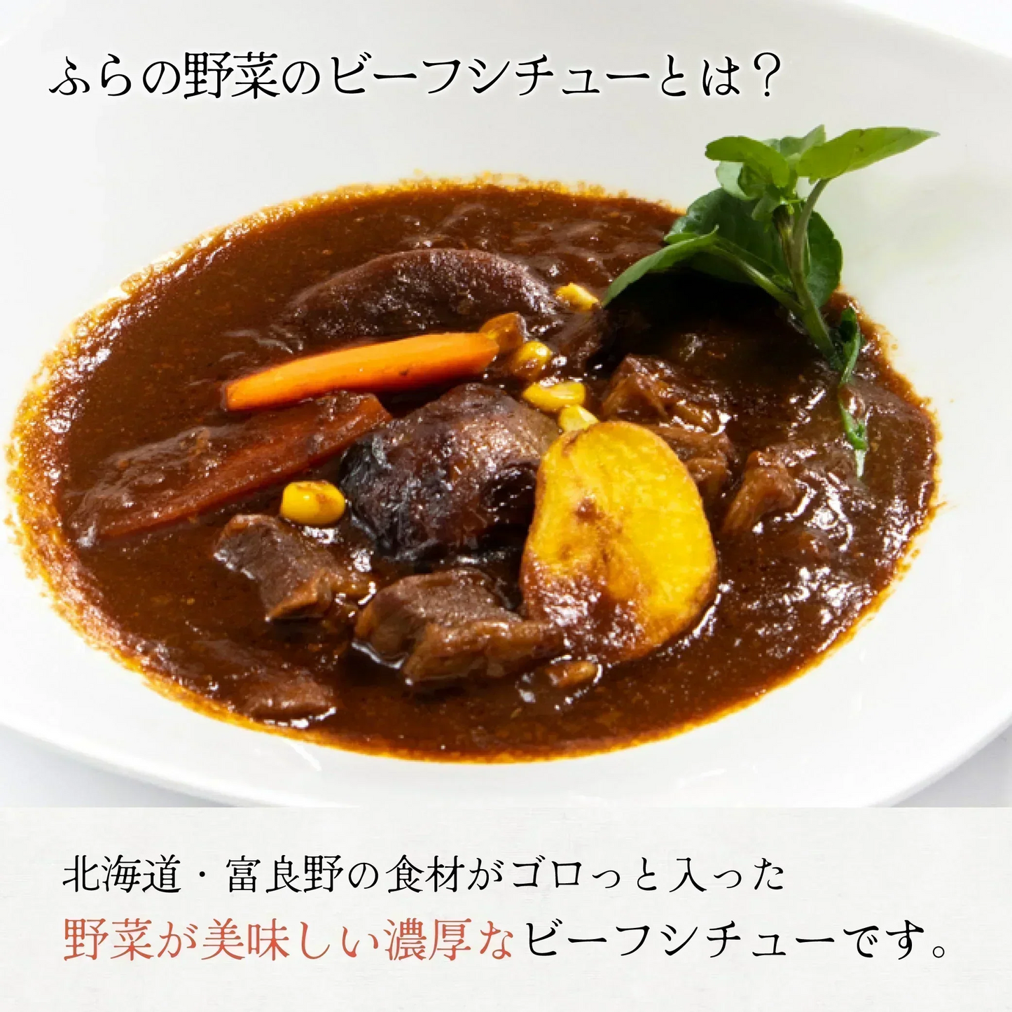 【感動の逸品！】北海道ふらの野菜のビーフシチュー（260g×4パック）送料無料 / 肉 / 玉ねぎ / タマネギ / たまねぎ / 玉葱 / ジャガイモ / じゃがいも / 野菜 / ワイン / 送料無料 / ご飯 / ごはん / おかず / 【特産品・ご当地特集】