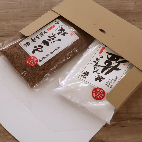 [越後海塩] 笹川流れの粗塩・玉藻塩セット 700g (350g×2本) 笹川流れ塩工房