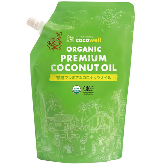 ココウェル 有機プレミアムココナッツオイル 無香タイプ 460g （500ml）cocowell