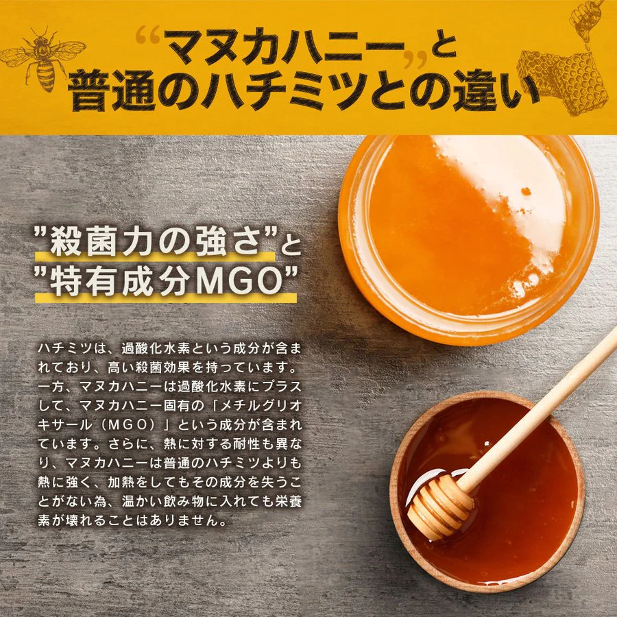 マヌカハニーMGO350+ 500g