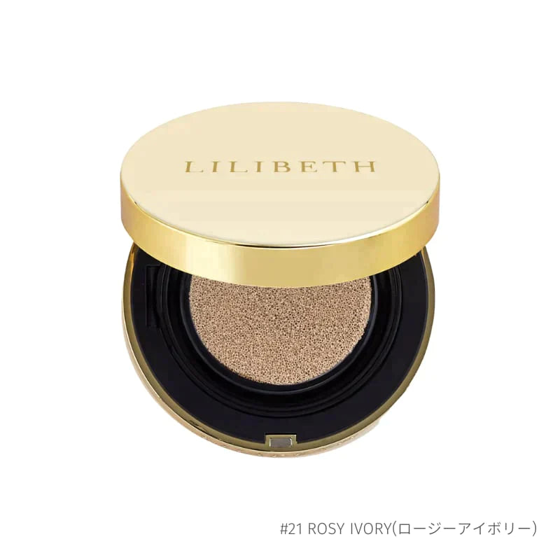 リリベス(LILIBETH) パーフェクトフィッティングフルカバレッジクッションファンデーション　カラー#21 ロージーアイボリー