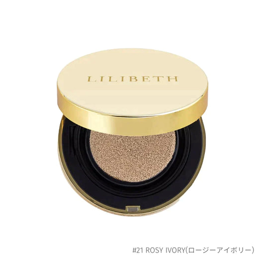 リリベス(LILIBETH) パーフェクトフィッティングフルカバレッジクッションファンデーション　カラー#21 ロージーアイボリー