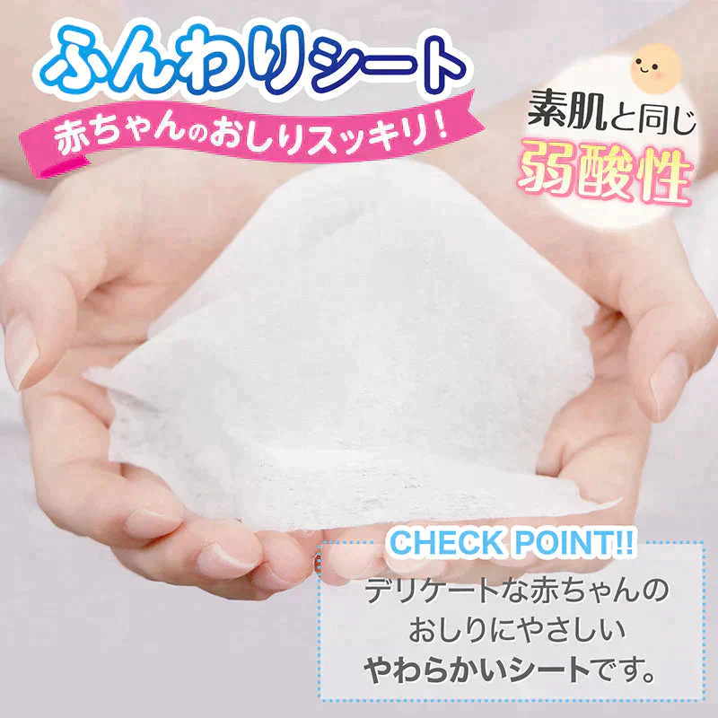 純水99.9％ ベビー用 ふんわり おしりふき 80枚×20個 (1,600枚)【限りなく水に近く肌にやさしい】日本製【最安値に挑戦】【ゲリラセール】