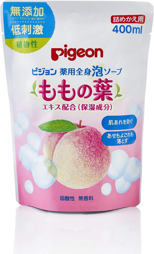 ピジョン Pigeon 薬用全身泡ソープ 詰替え ももの葉 エキス配合(保湿成分) 400ml