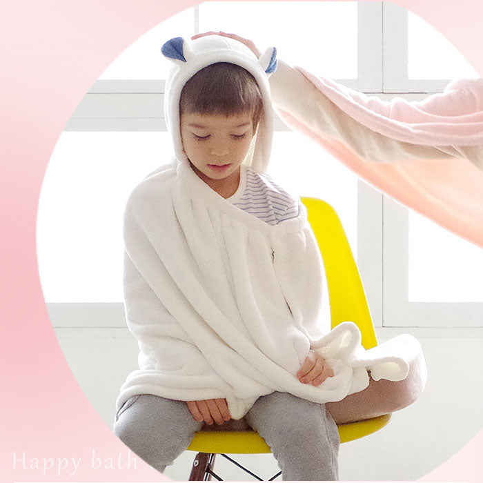 【シロクマ】 バスタオル フード付き 通販 ラップタオル バスローブ 女の子 キッズ 巻きタオル 大人 ポンチョ タオル 子供用 プール 吸水 吸湿 速乾 マイクロファイバー カラリ carari かわいい