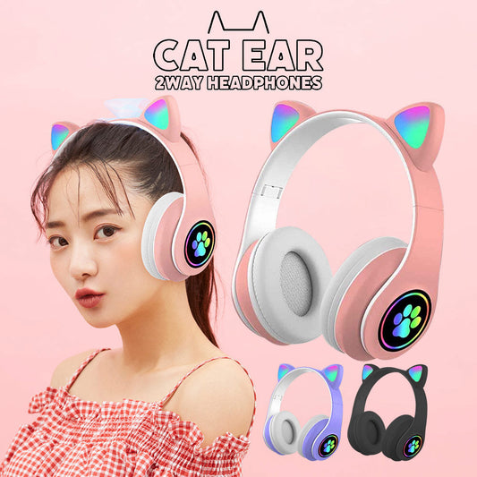 ねこみみ2WAYヘッドホン BE-972 ブラック