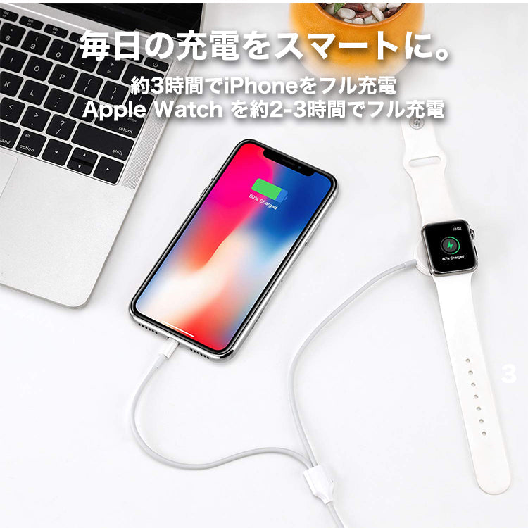 apple watch iPhone 充電ケーブル 2in1 cb-003