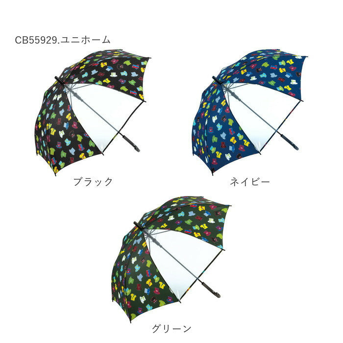 【ブラック・CB55812.ベースボール】 傘 子供用 男の子 通販 子供 55cm 長傘 ジャンプ傘 子ども キッズ おしゃれ かっこいい 小学生 こども 透明窓 雨傘 ブラック ネイビー グリーン ブルー ワンタッチ かさ カサ