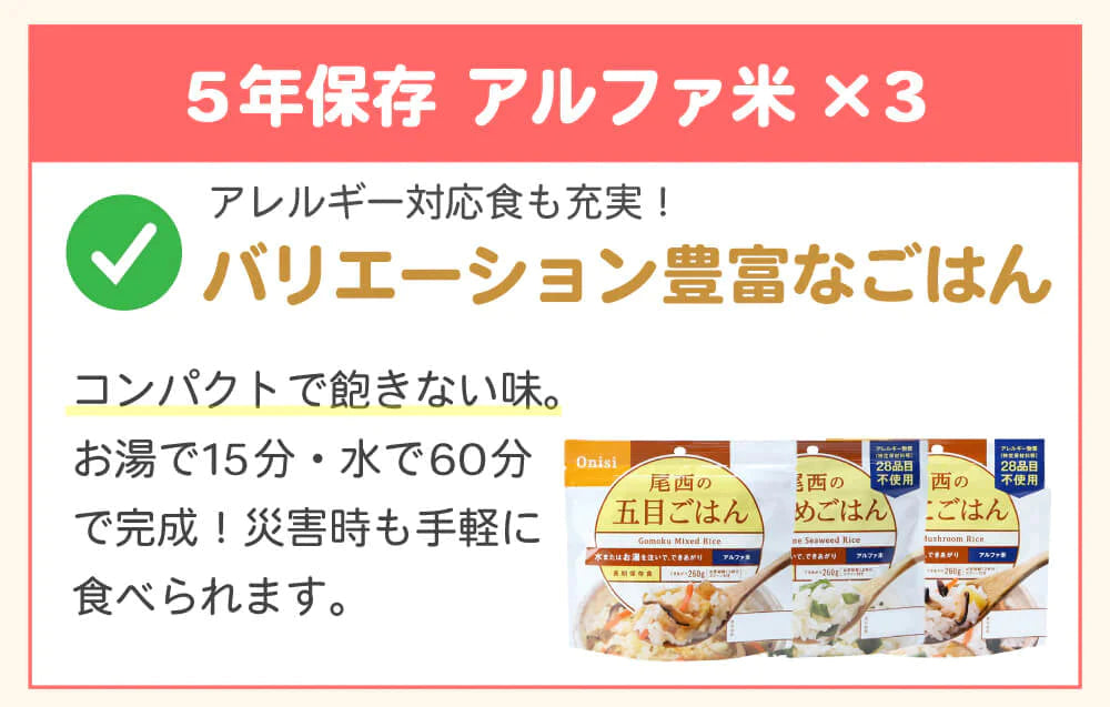 ［家族用］基本の防災セット レッド 大容量 非常用持ち出し袋　防災ラジオ ライト 10年保存【ゲリラセール】
