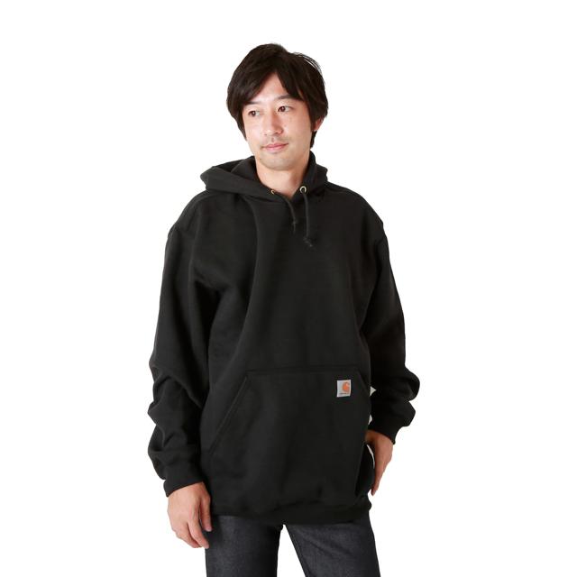 【BLK.Black・【USサイズ】Lサイズ】 カーハート パーカー 通販 carhartt トレーナー メンズ ブランド おしゃれ 無地 大きいサイズ 裏起毛 レディース 大きめ プルオーバー 長袖 スウェット スエット ロゴ ワンポイント
