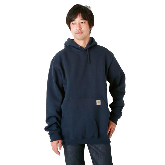 【472.NewNavy・【USサイズ】Mサイズ】 カーハート パーカー 通販 carhartt トレーナー メンズ ブランド おしゃれ 無地 大きいサイズ 裏起毛 レディース 大きめ プルオーバー 長袖 スウェット スエット ロゴ ワンポイント